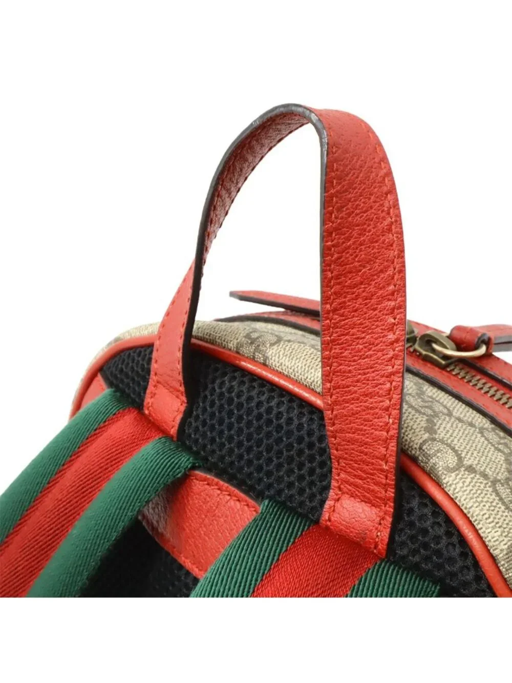 Gucci GG Supreme Bosco Applique Dog Backpack Leather Beige